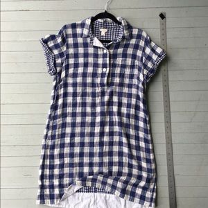J CREW NAVY Buffalo check dress/tunic Large. Cotton. 36” long.